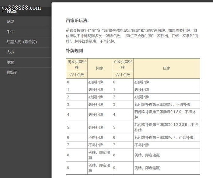 百家乐玩法规则